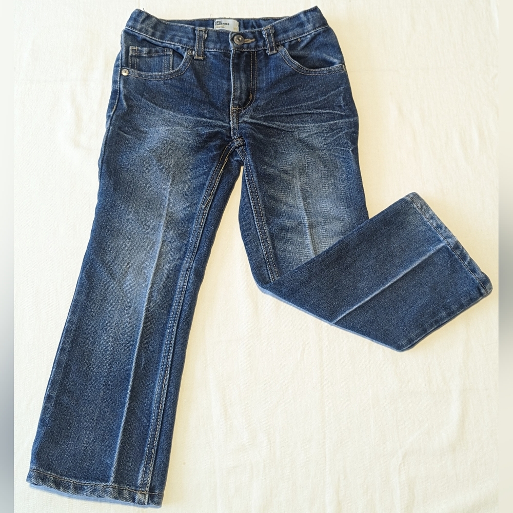Epic Threads Toddler Boy Denim Straight Leg Blue Jeans SIZE 4T Adjustable Waist